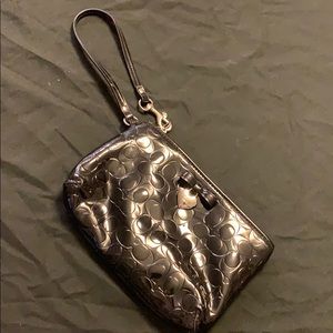 COACH leather wristlet